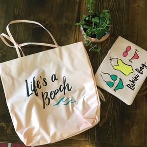 💧 Beach Bag with Bikini case